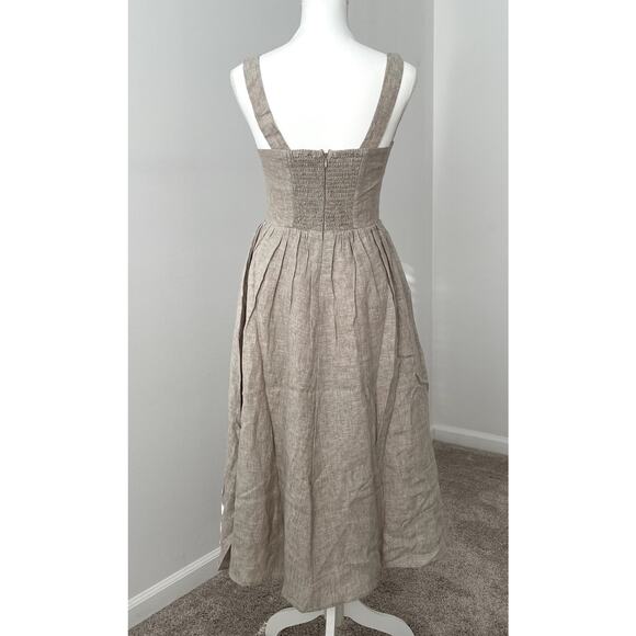 NWT Quince Beige Linen Fit&Flare Sundress Size S - Picture 4 of 16